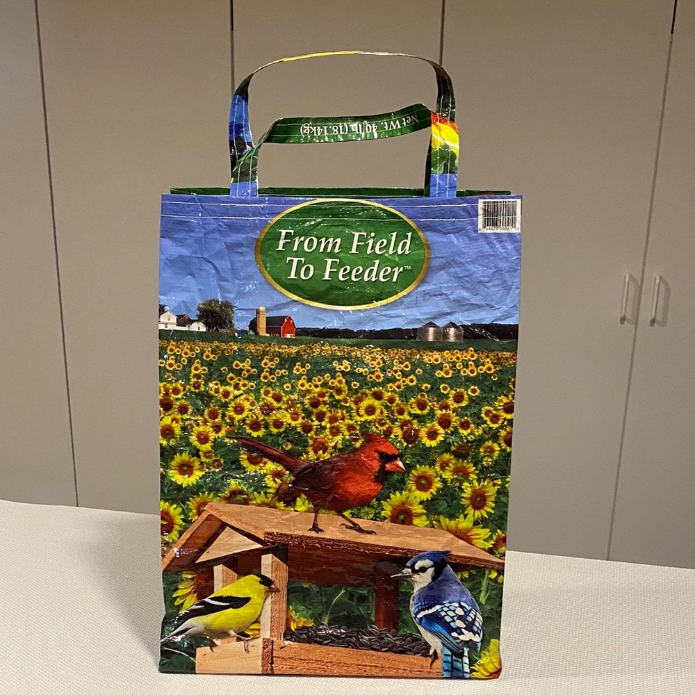 🌼3/$20🌼 XL Upcycled Reusable Bird Seed Tote Bag ♻️